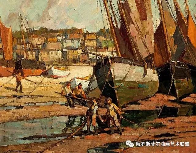 美國印象派大師穆爾豪普特的風景油畫作品欣賞