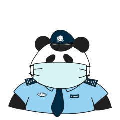 警察熊猫表情包送给奋战在工作岗位上的你们