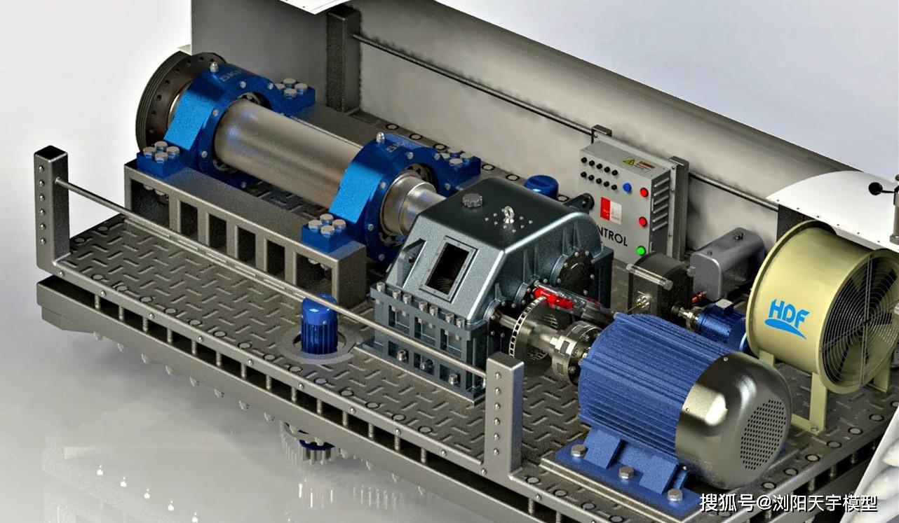 风力发电机舱模型,风力发电增速箱模型,风力发电机组模型