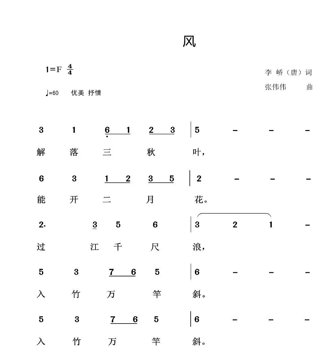 風是多情的,姿態豐盈,萬竹起舞,風是善變的,有柔弱,又有彪悍,表達了