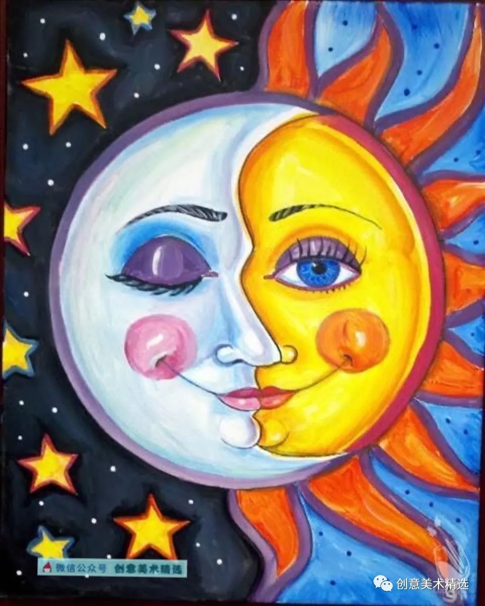 素材分享30张太阳主题色彩装饰画你想知道的太阳画法都在这里啦
