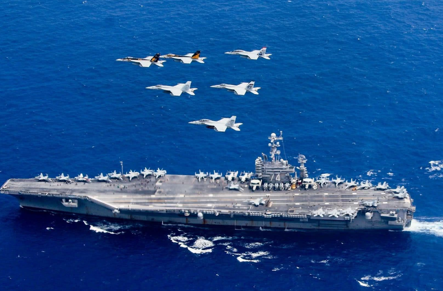 美国海军上周发表了关于艾森豪威尔行动的新闻声明,美国第六舰队前往