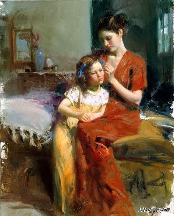 油画家笔下母与子油画作品欣赏