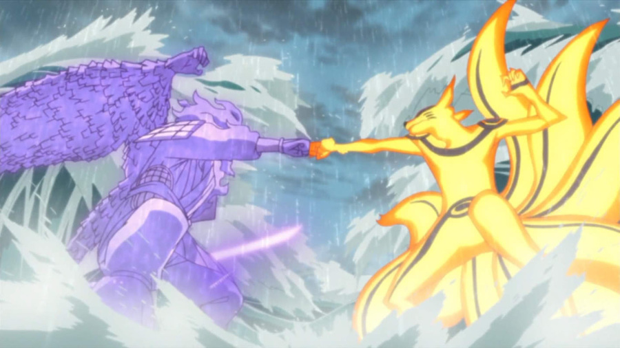 《博人传》中鸣人和佐助联合使用的这个"九尾威装须佐"融合技能