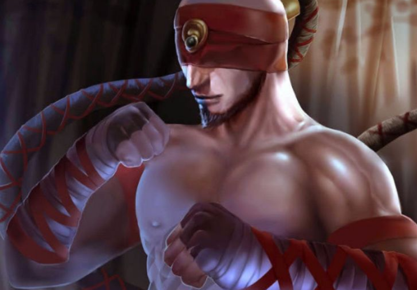 15岁初中生cos女版盲僧谁能预想到摘下眼罩的盲僧竟能这么帅