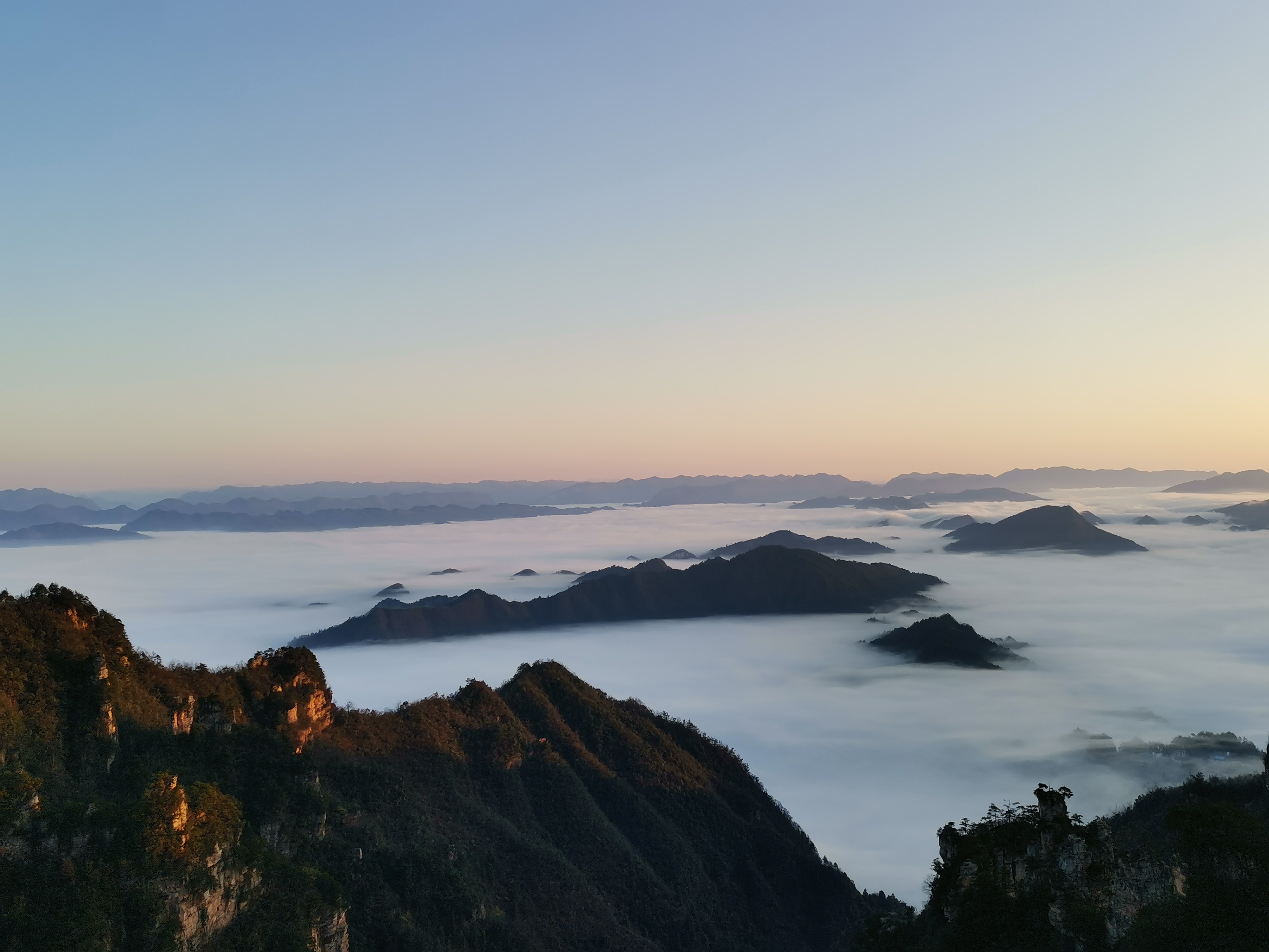 张家界武陵源天子山云蒸霞蔚