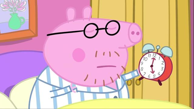 小猪佩奇佩奇今天过生日早上五点就叫大家起床真积极