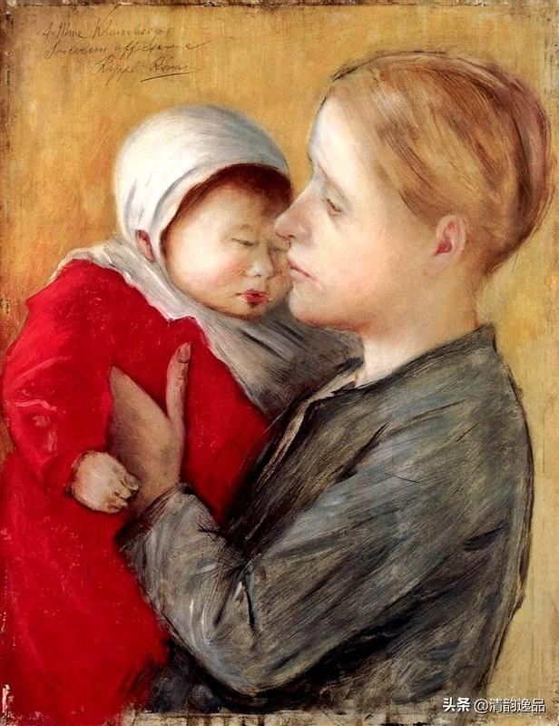 油画家笔下母与子油画作品欣赏