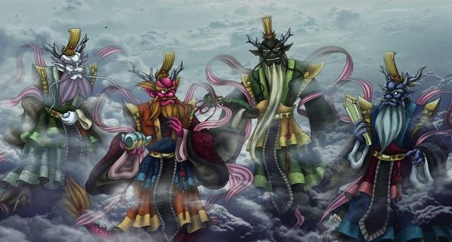 老大东海龙王敖广,老二南海龙王敖钦,老三西海龙王敖润,老四北海龙王