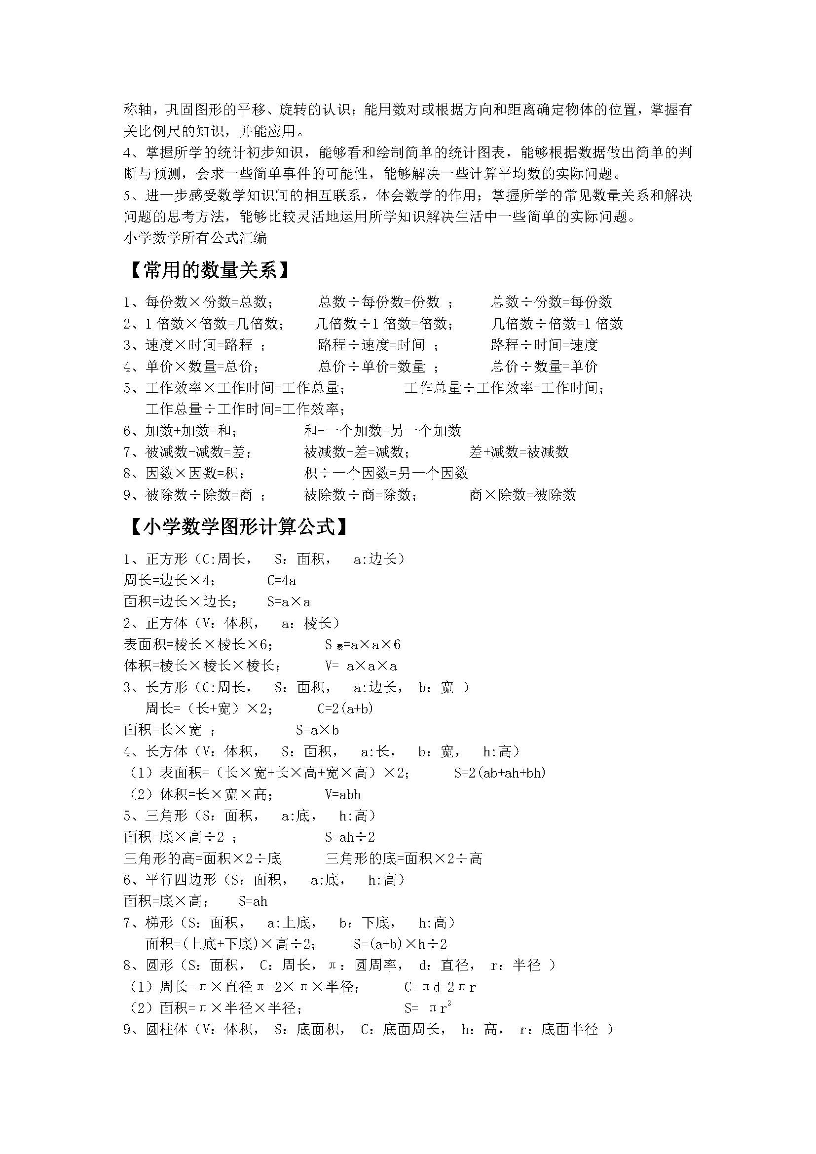 人教版六年级数学下册全册预习资料