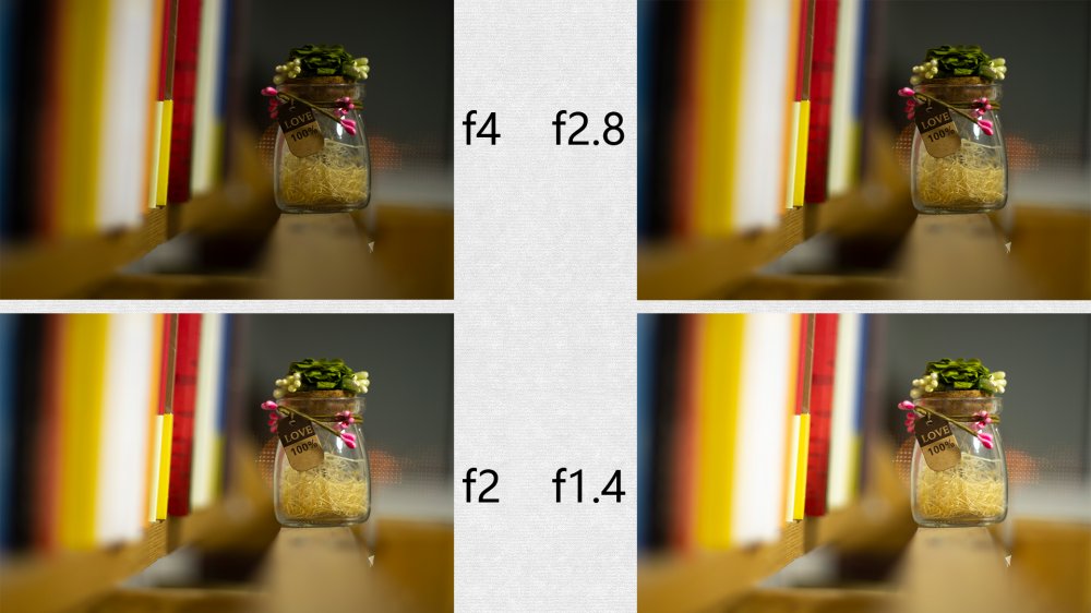 用的光圈大小都是不一样的,光圈越大,画面越亮,光圈越小,画面越暗2