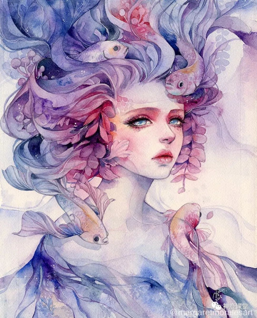 一组超棒的水彩人物插画超好看的配色你喜欢哪一张