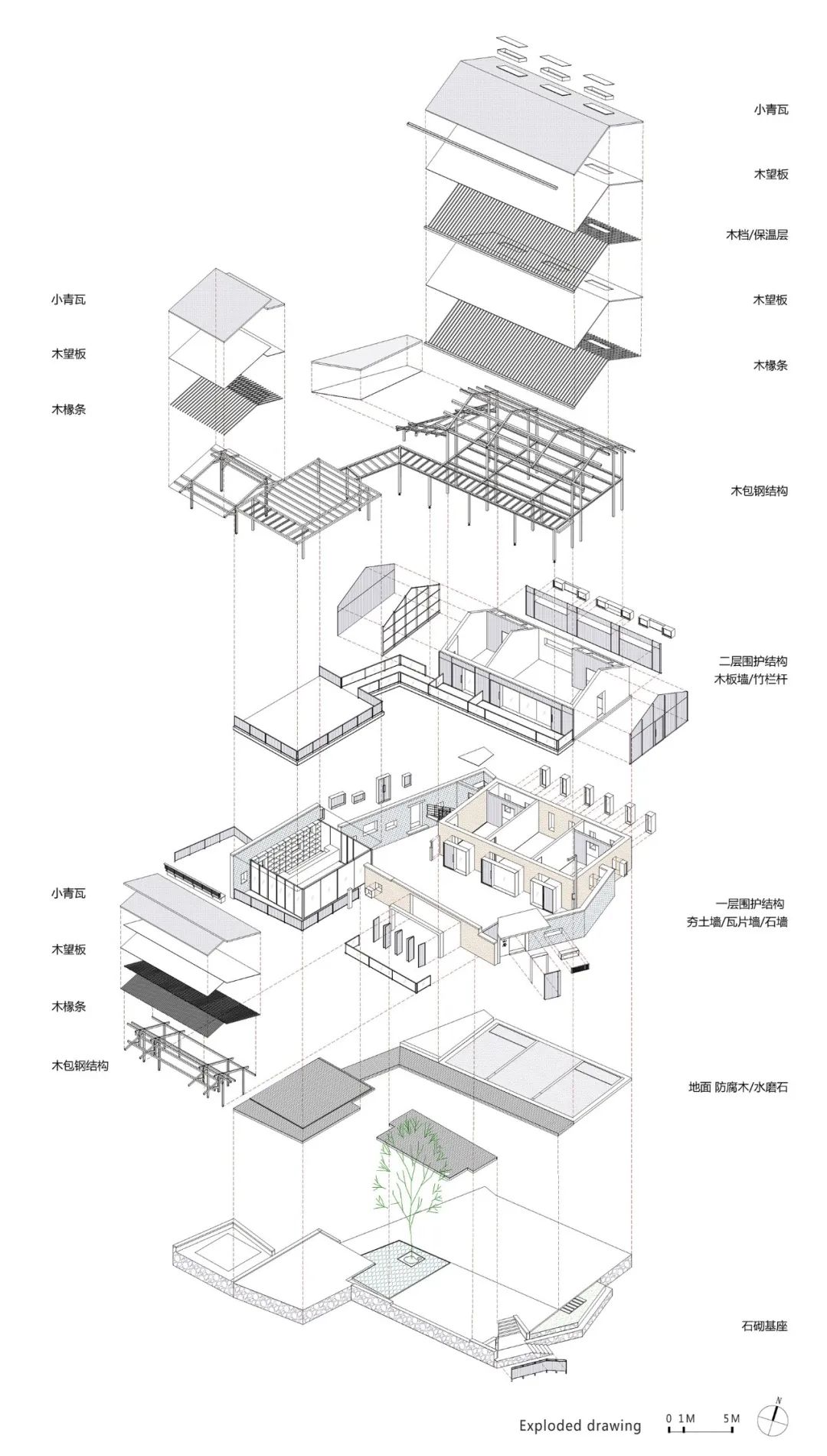 民宿外立面cad图片