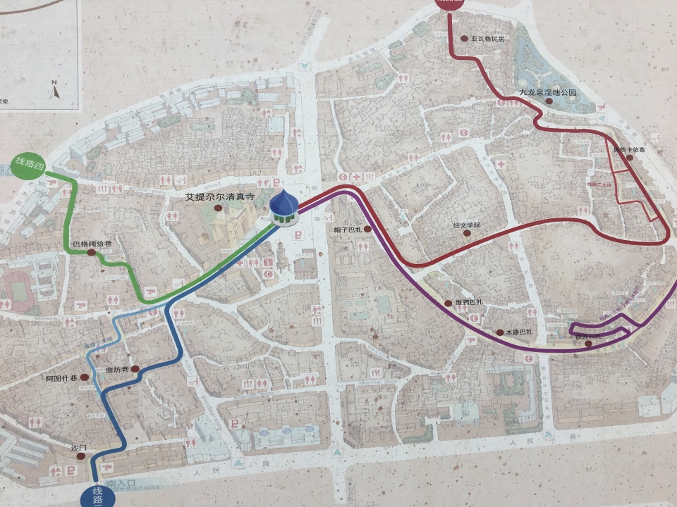 喀什噶尔古城地图图片
