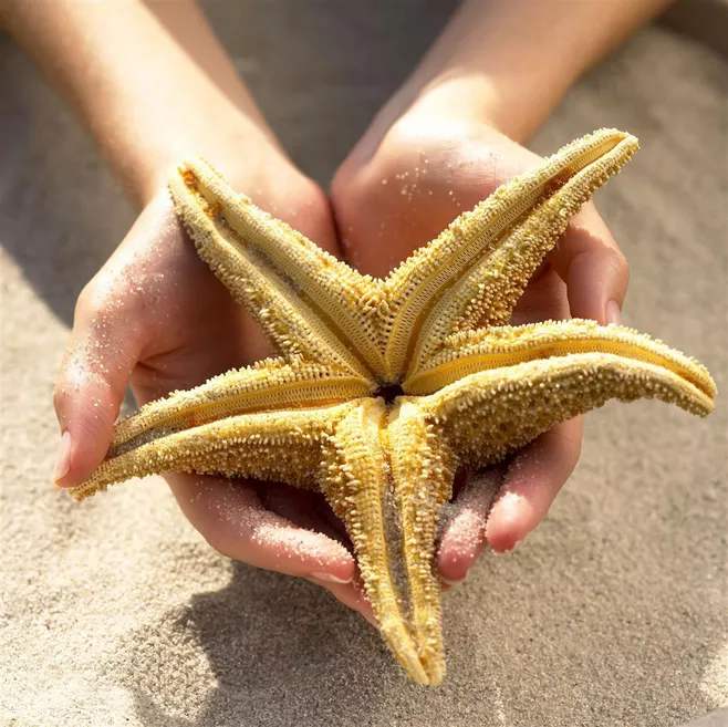 海星的腿是这些腕下侧并排长有4列密密的管足;用管足既能捕获猎物,又