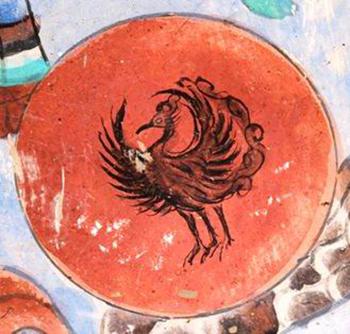 莫高窟35窟,五代,十一面观音经变图,日轮中的三足乌莫高窟35窟,五代