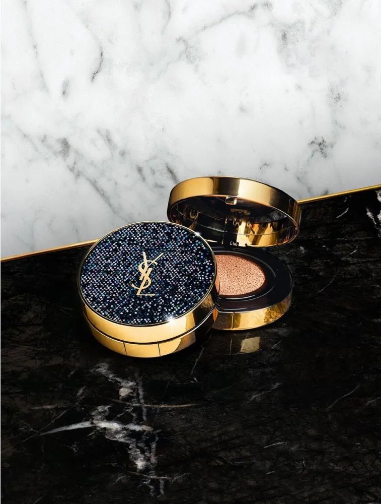高定闪片耀世来袭ysl圣罗兰星钻墨水气垫
