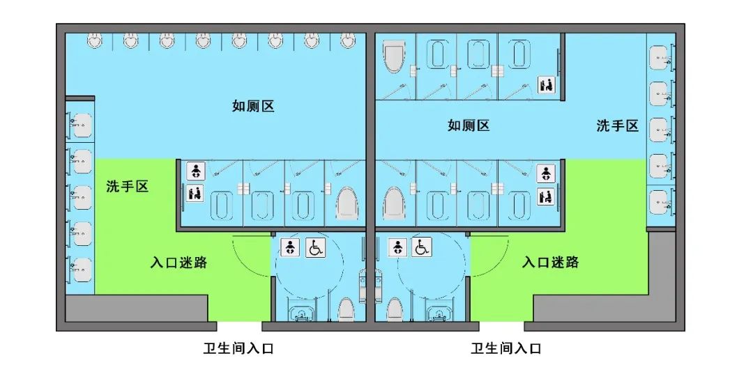 公共厕所总平面图图片