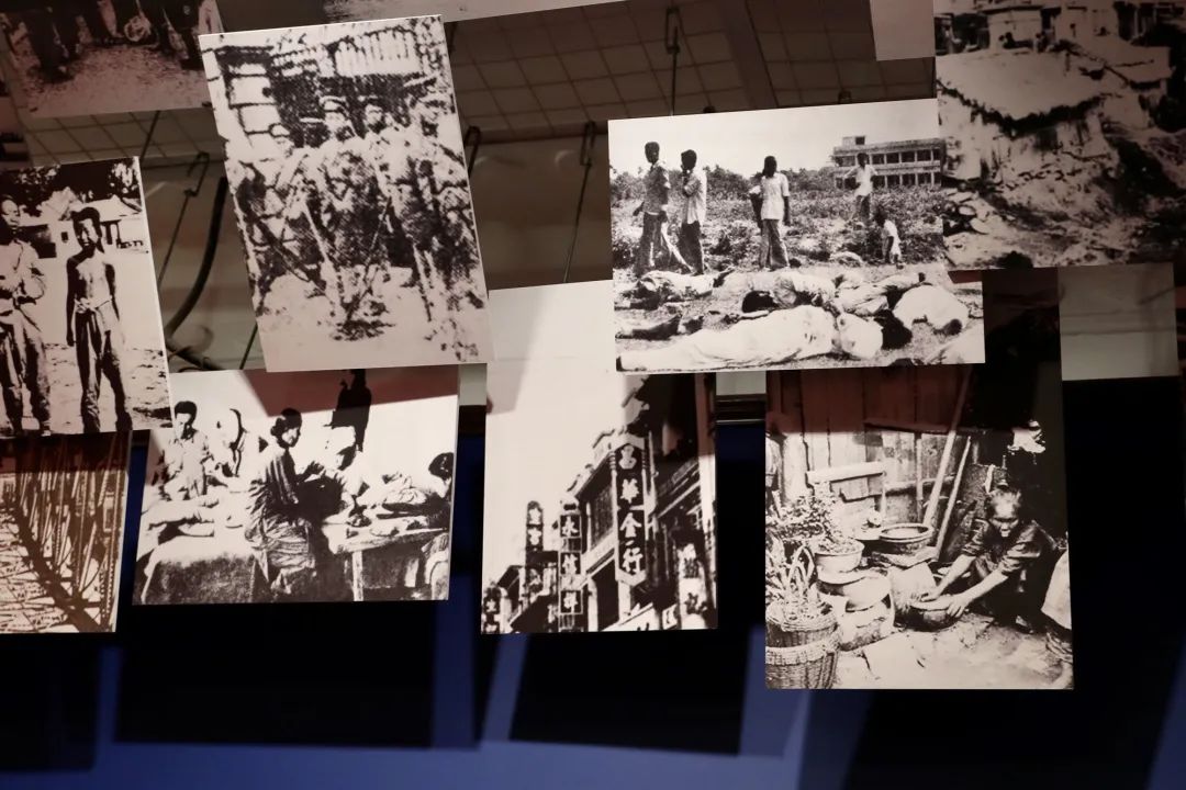 上海现状的图片,左边是歌舞升平的十里洋场,右边则是在白色恐怖笼罩下