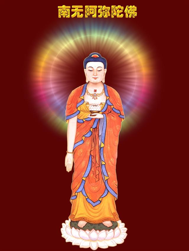 「佛图」西方三圣像(阿弥陀三尊)_菩萨