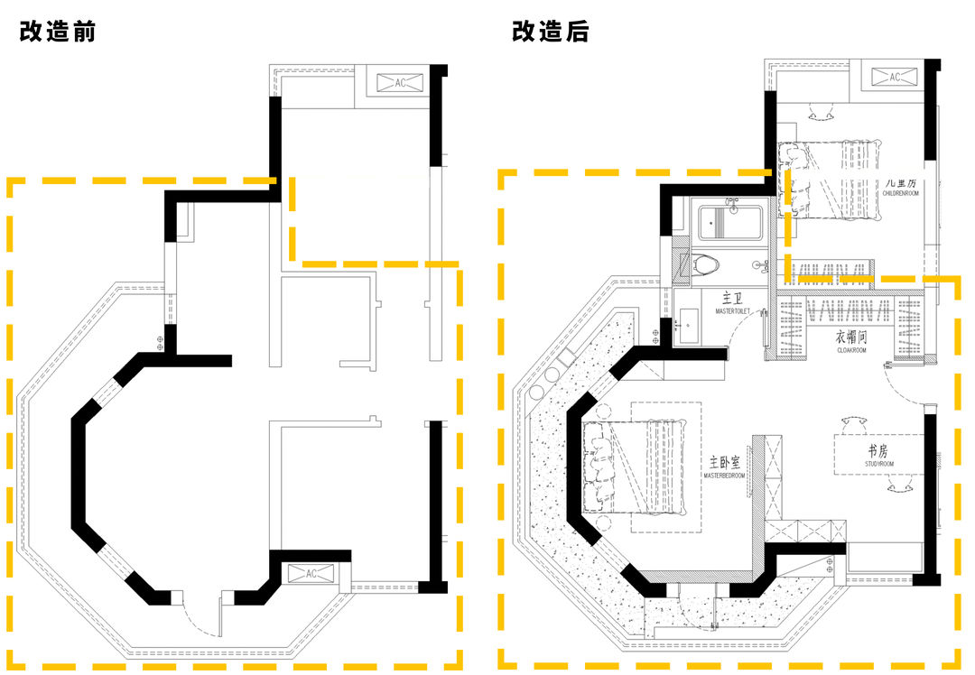 利用戶型優勢大改造50平的臥室還有小花園