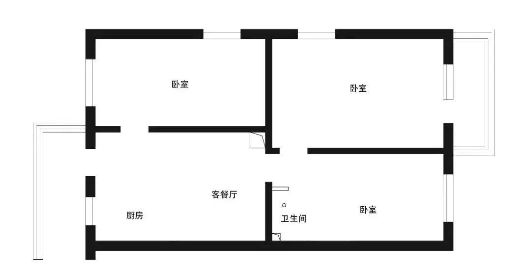 70平擠出三間房,3平衛生間照樣乾溼分離,這個小戶型太驚豔_設計