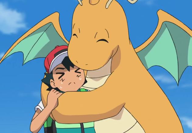 也可以说是非常情怀了,在初次见面的时候,这只快龙还只是哈克龙的模样