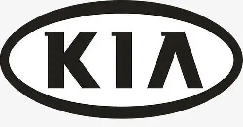 字体采用了较工整的笔画旧logo以椭圆和字母"kia"组合而成新logo变得