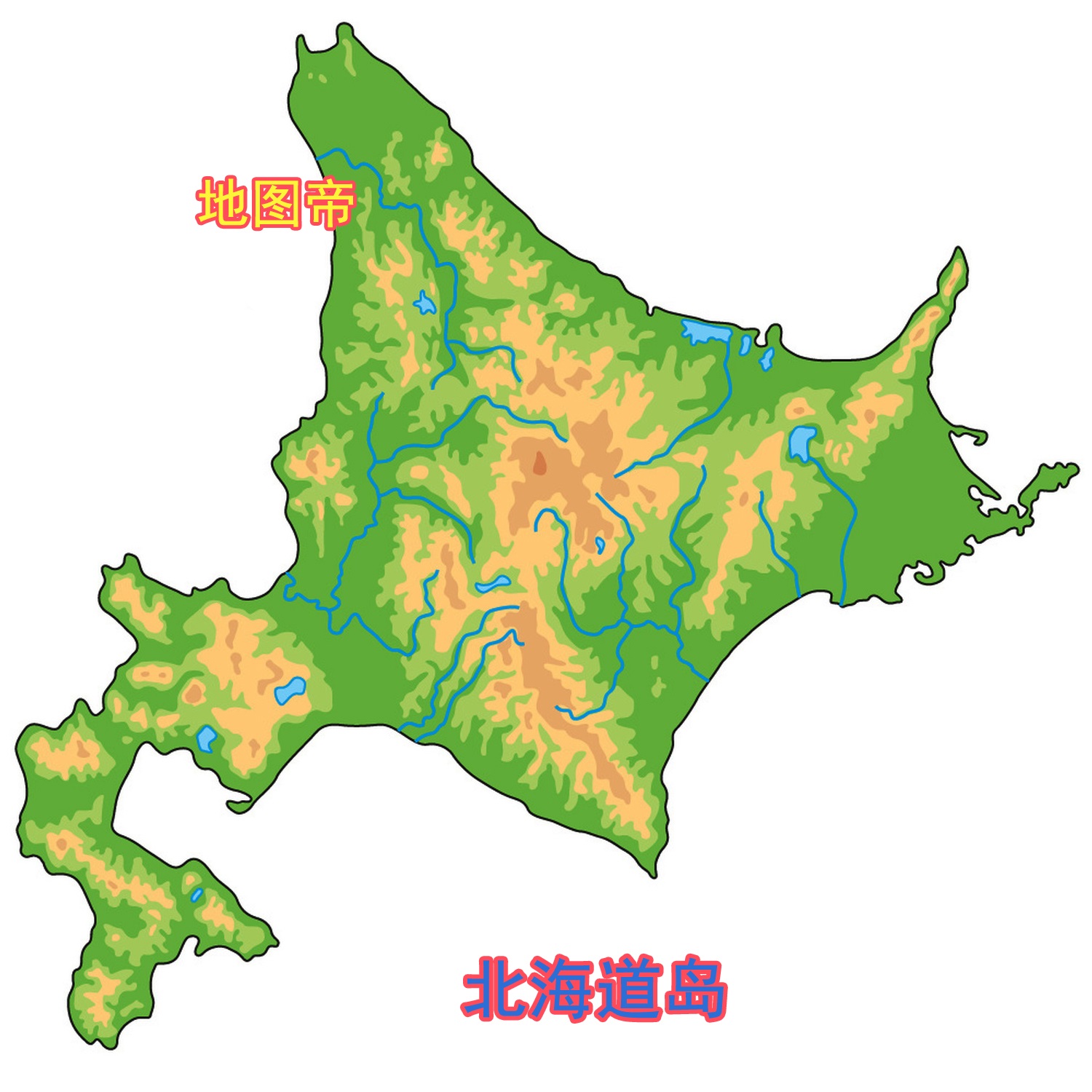 北海道地理位置图片