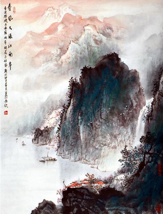 丁亚忠泼墨泼彩山水画欣赏