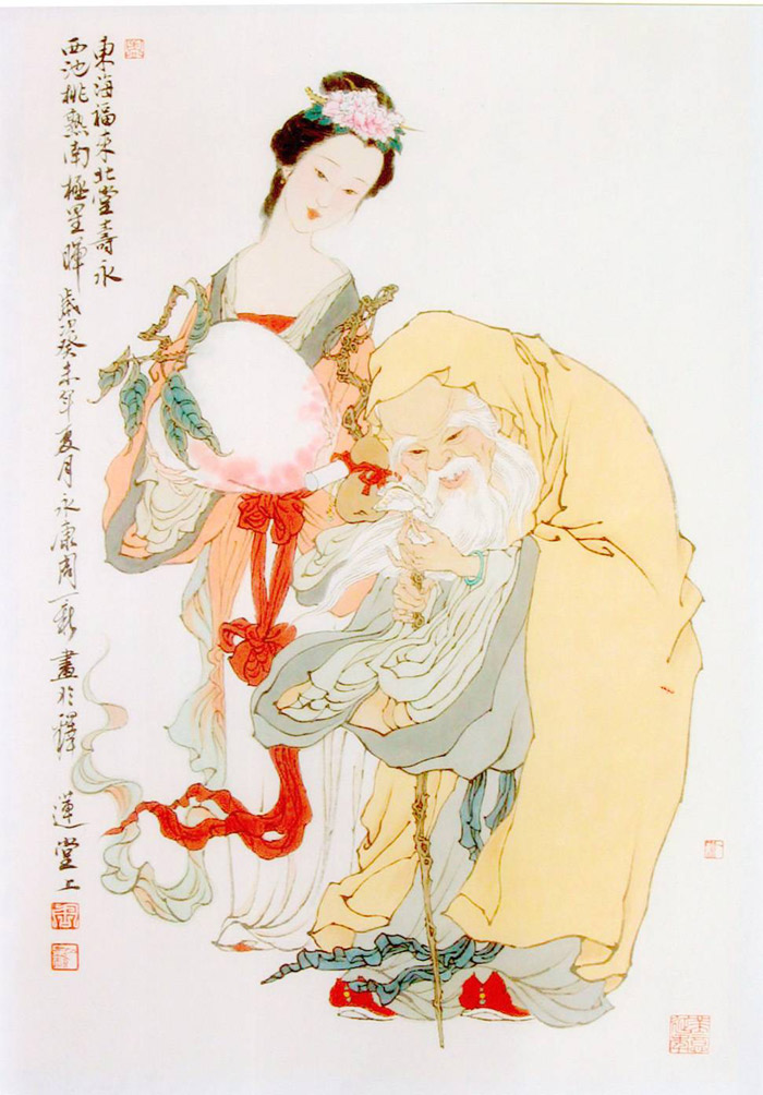 国画人物0054 周一新传统唯美人物画_高古