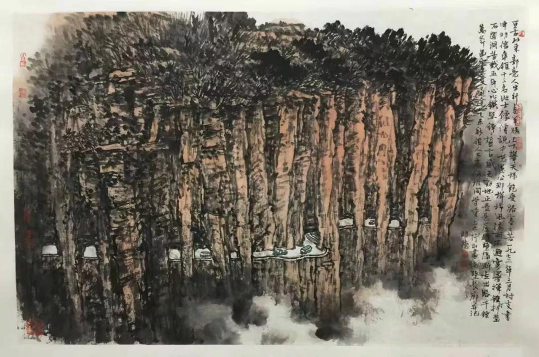 中国现代山水画名家胡明徳丘壑藏于胸气韵流于画