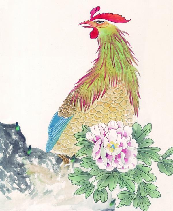 凤凰与孔雀(中国传统文化吉祥鸟)