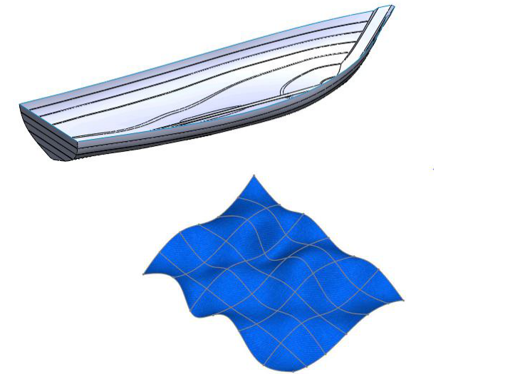 通常,在难以使用实体模型创建特定特征的情况下,可以使用曲面作为替代