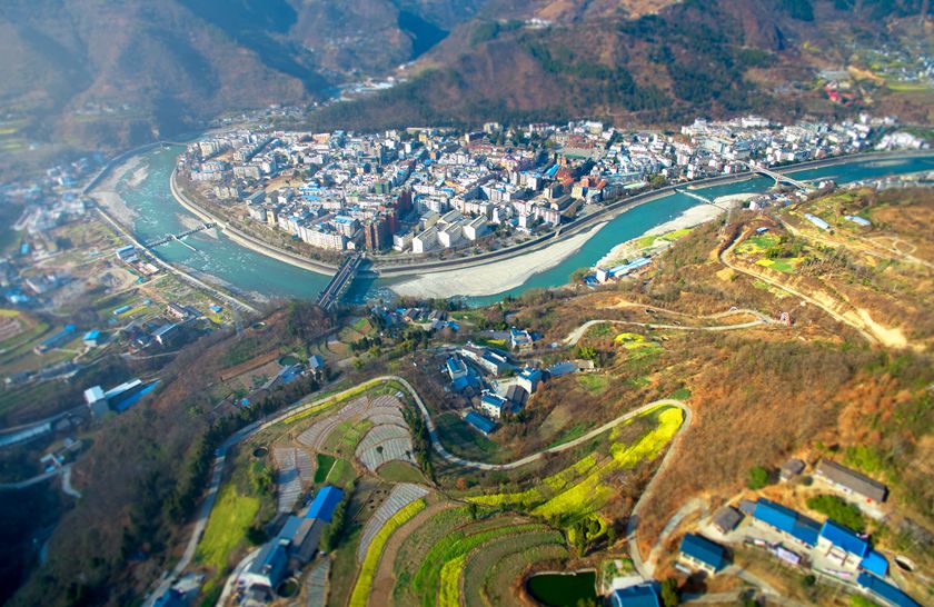 平武县全景图,平武县县城_大山谷图库