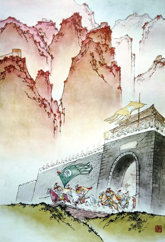 任率英1986年作品边塞诗年画组画