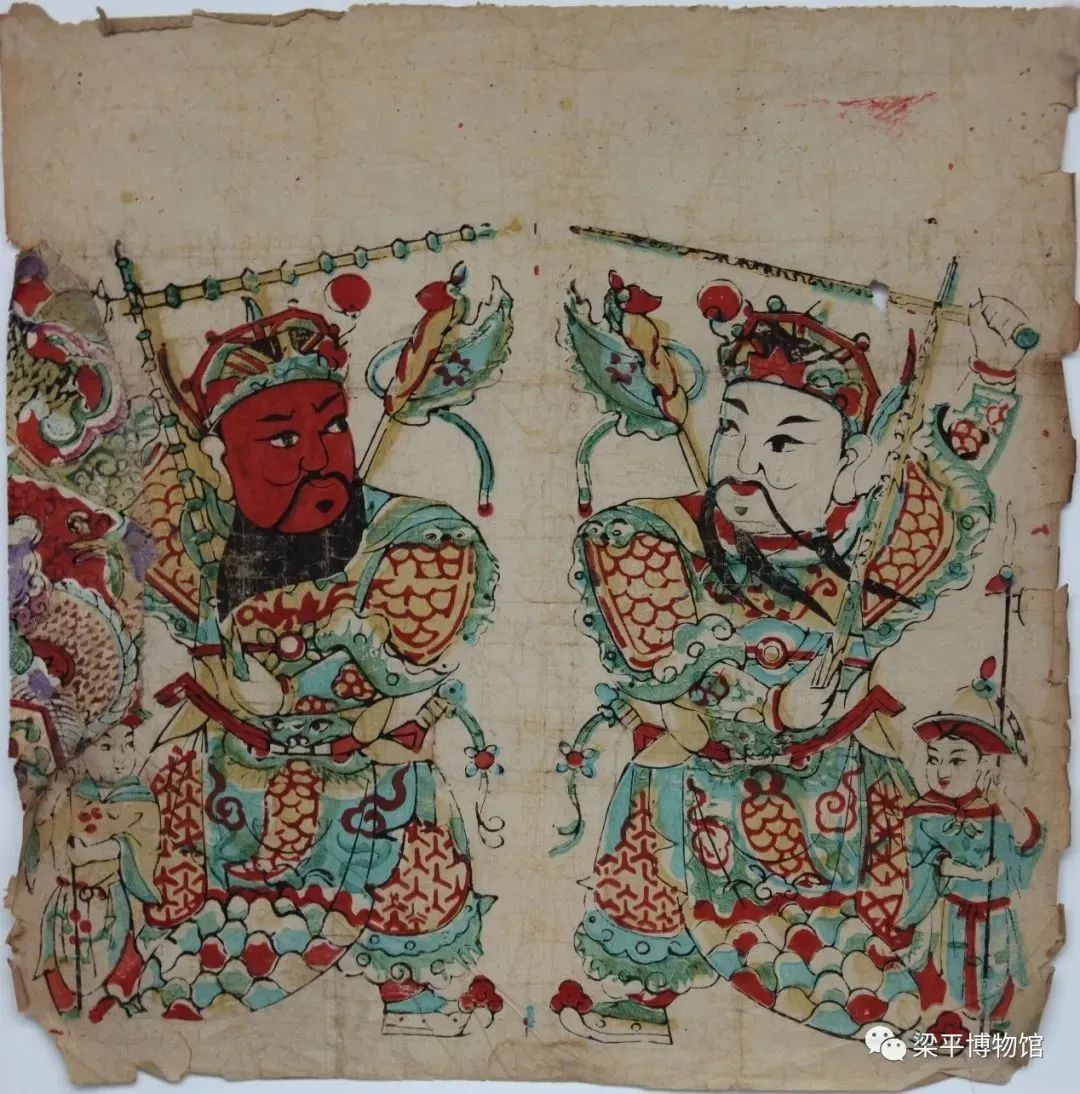 线上展览 | 梁平博物馆藏木版年画展_门神