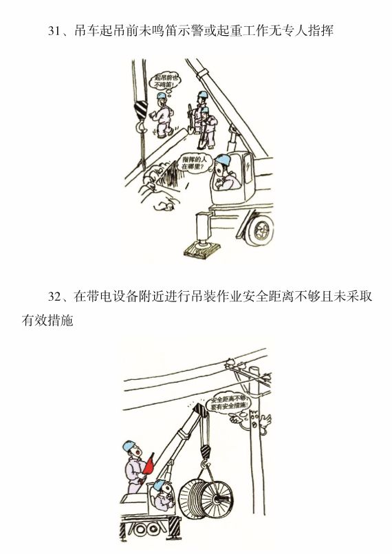 安全作业电气施工现场违章作业五十例