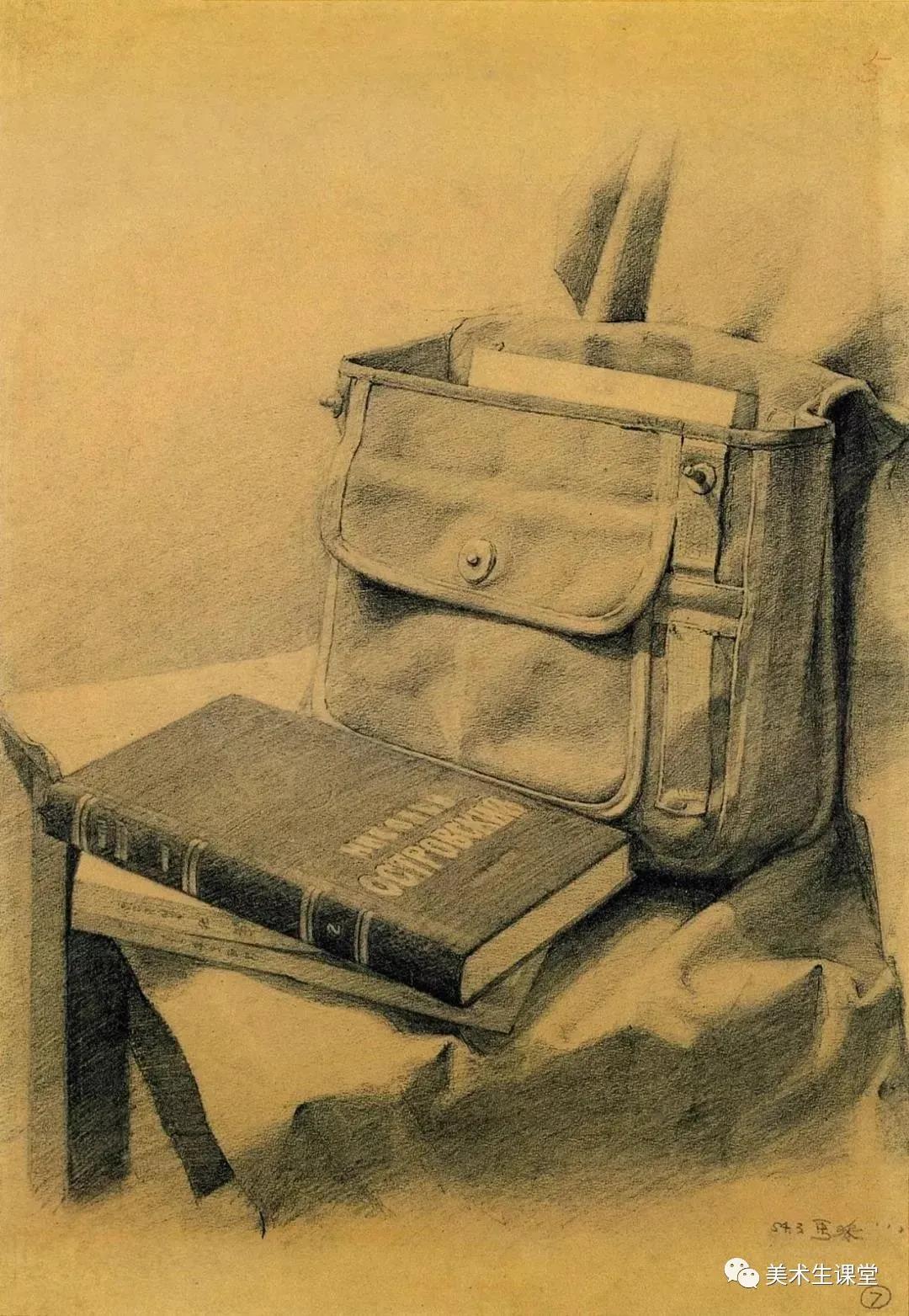 央美附中经典留校作品 | 素描静物赏析篇 美术生课堂 _境界