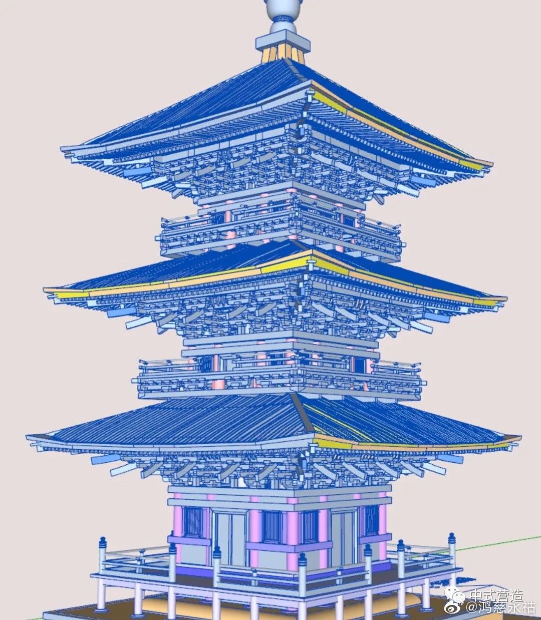 营造视野:日本京都清水寺三重塔建模与结构分析