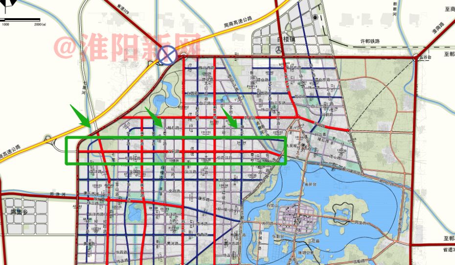 规划图公布计划新建道路13条改造旧路12条周口这个区道路将有大变化