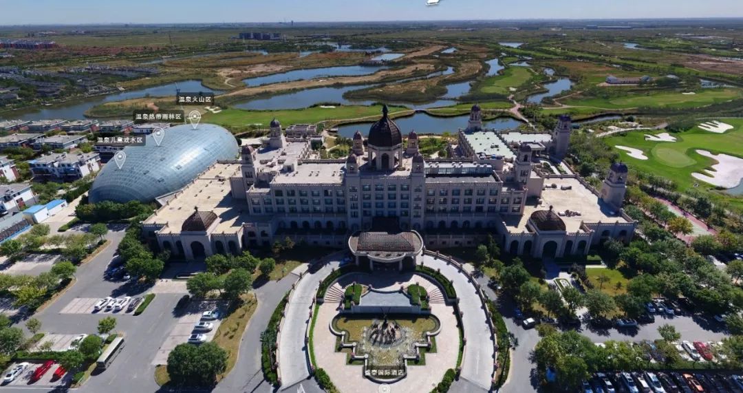 盛泰国际酒店全景名人高尔夫球场全景七星湖公园全景公园观景台世博