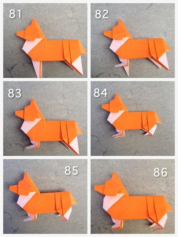 简单的手工折纸小狗图片