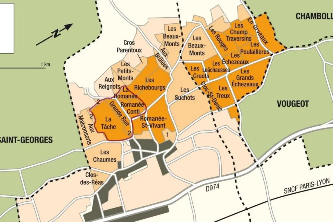 沃恩-罗曼尼村(vosne-romanee)—— 4 个独占园五,有哪些著名的独占园