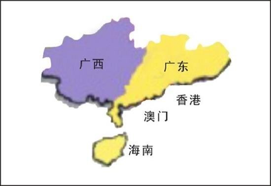 广东,广西,海南华南地区