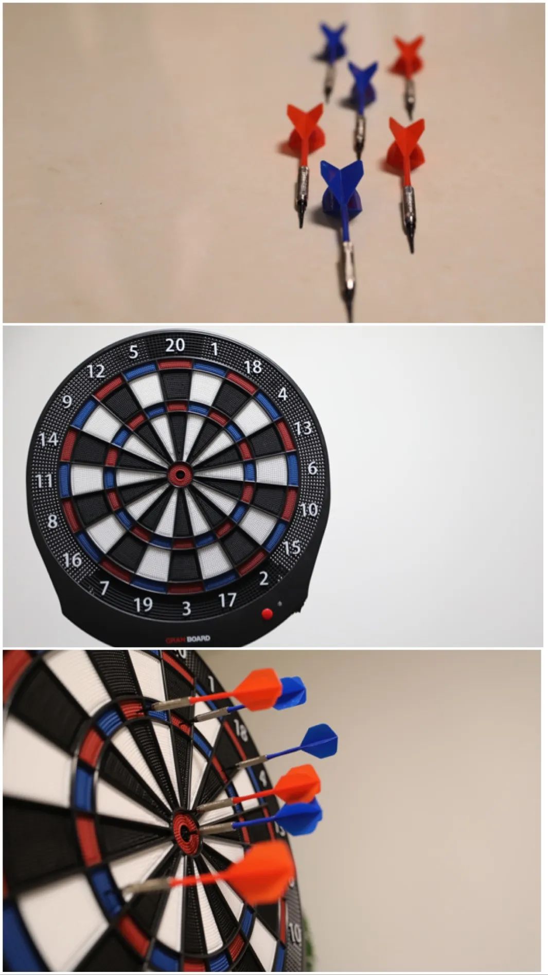 爸爸妈妈,我们来一起扔飞镖吧,完美10分!