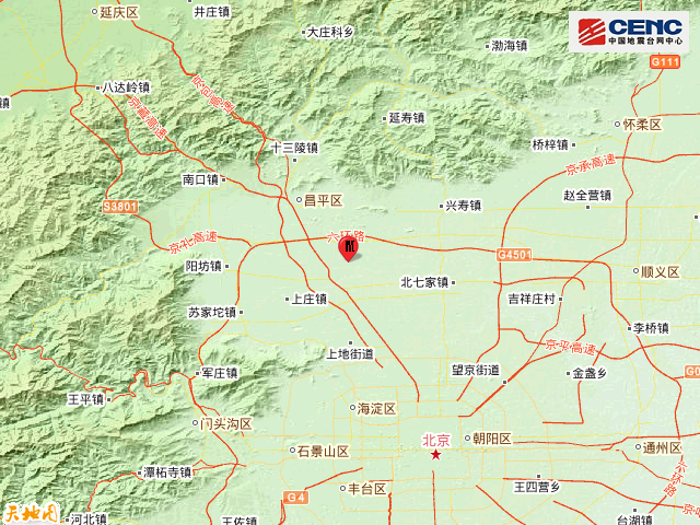 北京海拔高度分布图图片