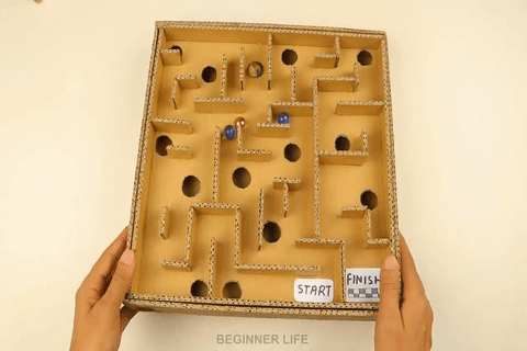 纸盒迷宫制作方法图片图片