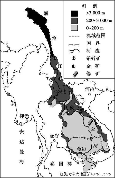 湄南河地形图图片