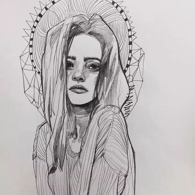 酷爱这些速写风的素描插画,同一根铅笔,画出了素描简洁明朗的美